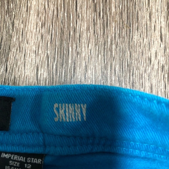 Imperial Star Girls Skinny Jeans in Bright Turquoise - Size 12 - Picture 4 of 8